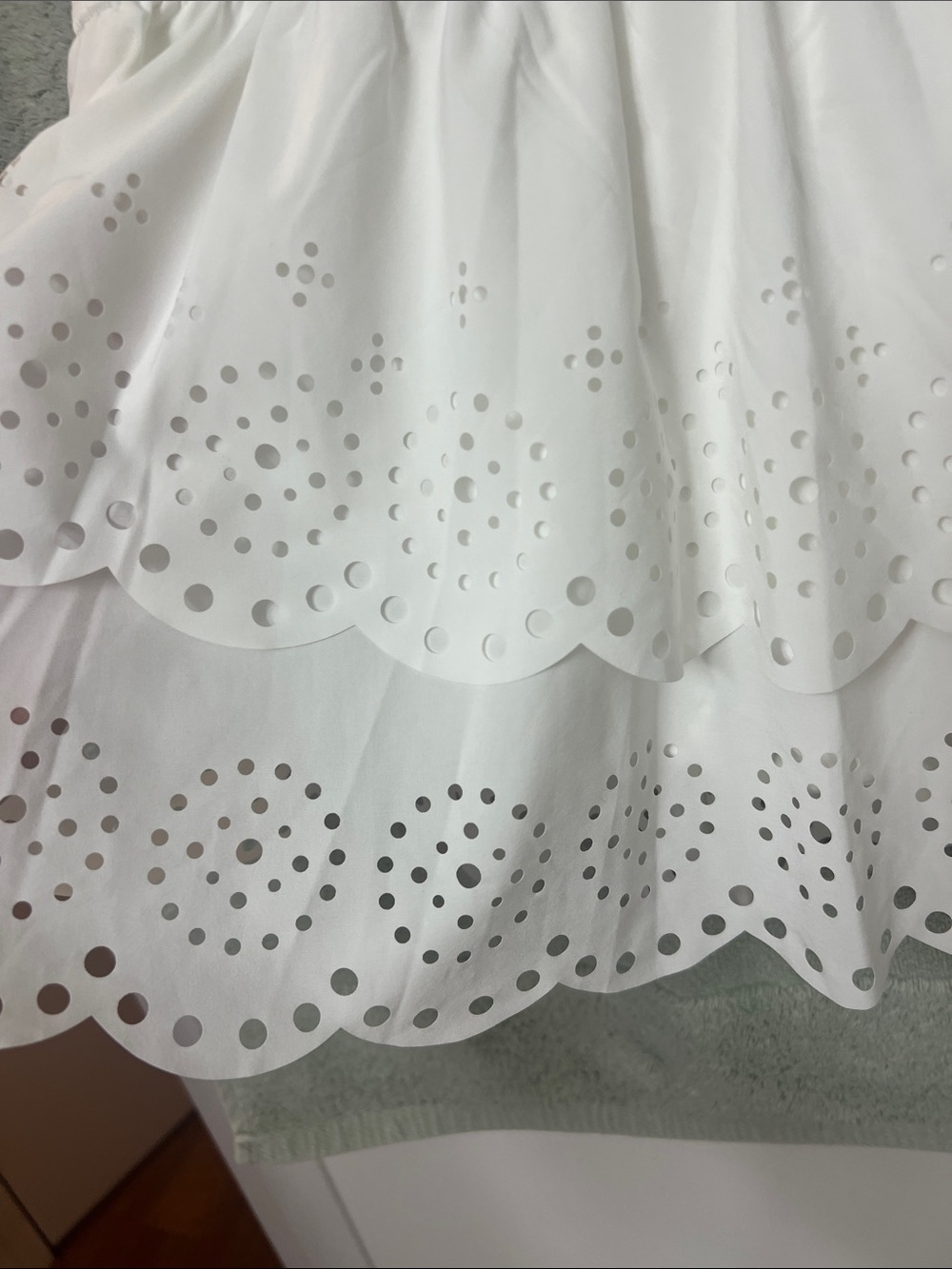 Offline By Aerie Real Me Eyelet Skort White Tiered Tennis Mini Skirt Sz. Medium - Picture 4 of 11